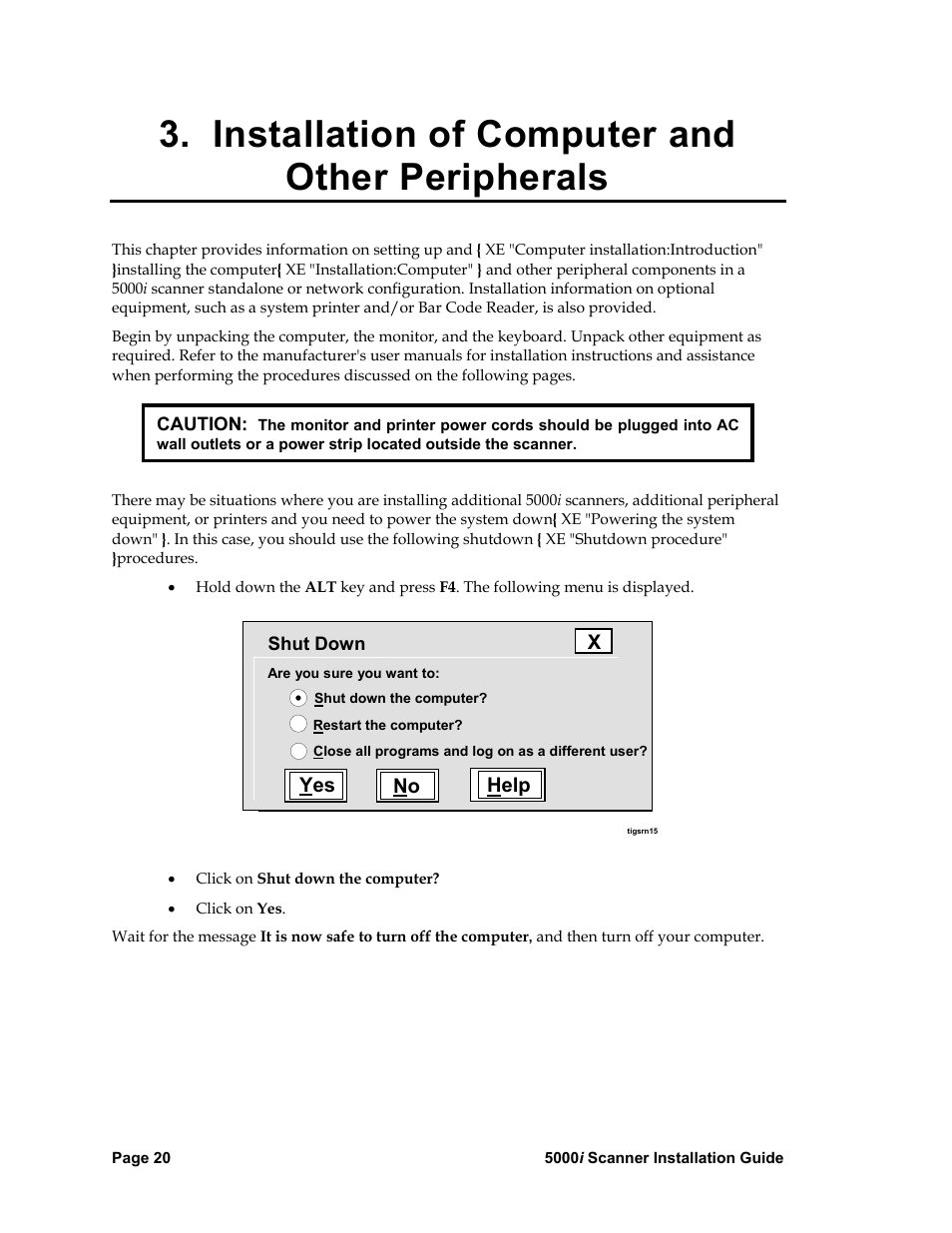 Installation of computer and other peripherals | Nortel Networks 5000i User Manual | Page 32 / 54
