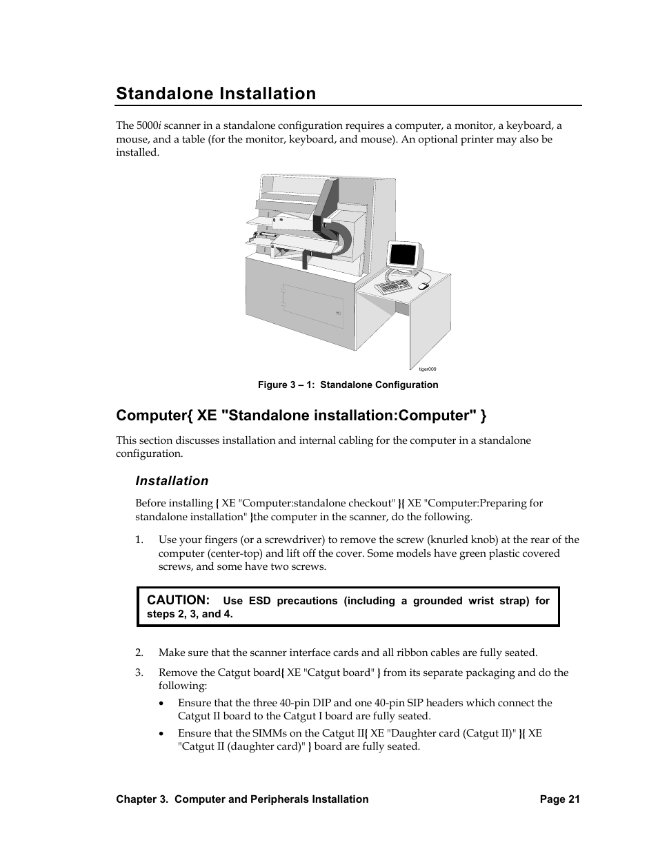 Standalone installation, Computer xe "standalone installation:computer, Installation | Computer, Computer{ xe "standalone installation:computer | Nortel Networks 5000i User Manual | Page 33 / 54