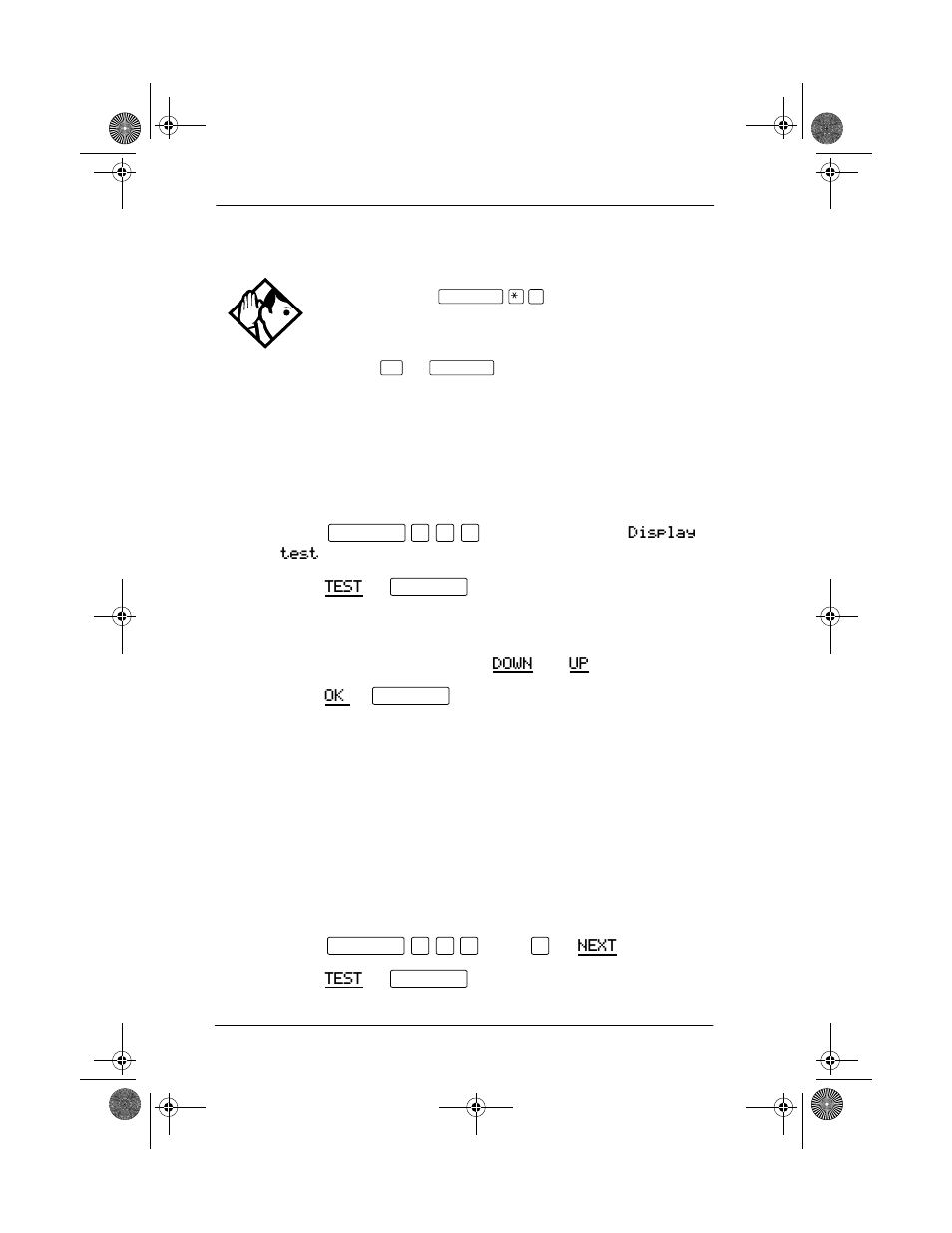 Testing the telephone display, Testing the telephone buttons, Testing the telephone display 200 | Nortel Networks Modular ICS 4.0 User Manual | Page 212 / 242