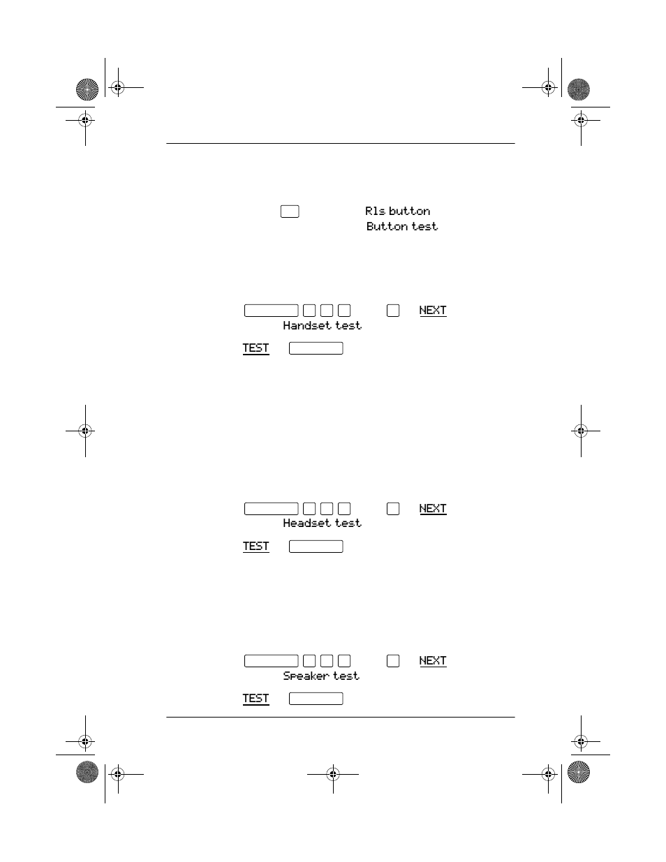 Testing the speaker in the telephone handset, Testing the telephone headset, Testing the telephone speaker | Nortel Networks Modular ICS 4.0 User Manual | Page 213 / 242