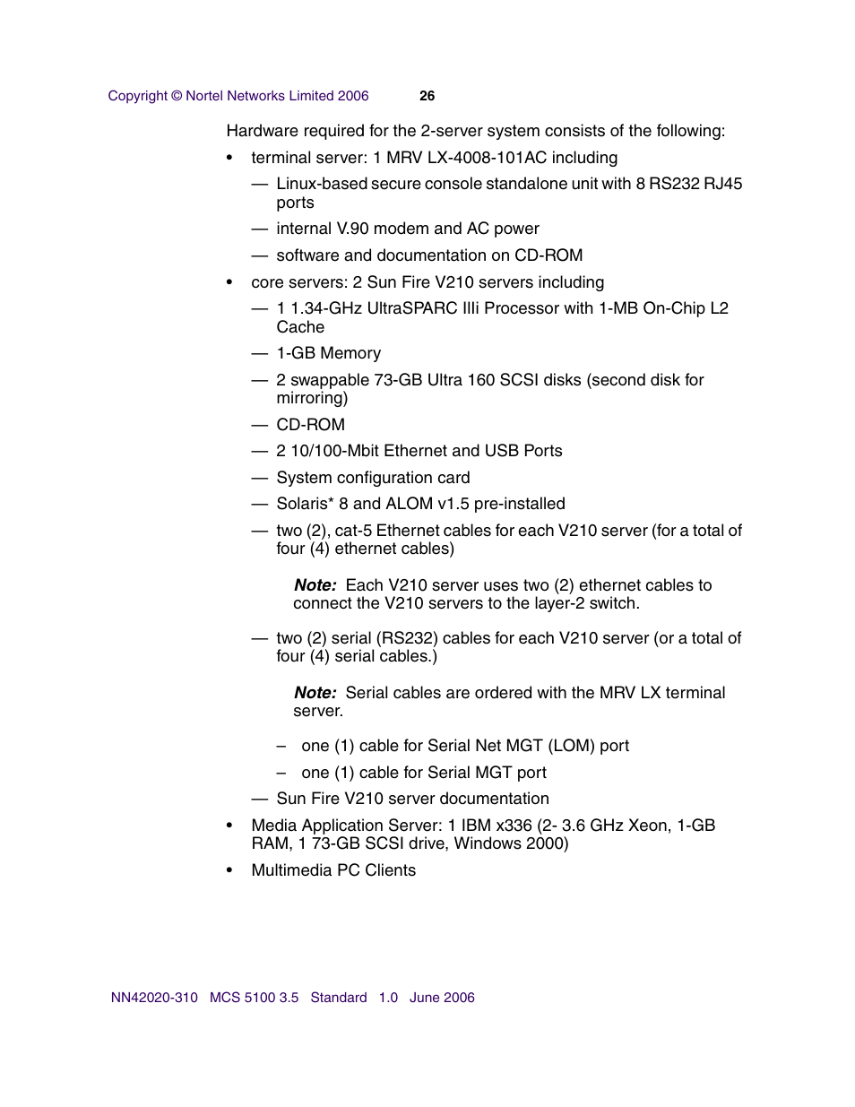 Nortel Networks Sun Fire V210 (RoHS) User Manual | Page 26 / 176