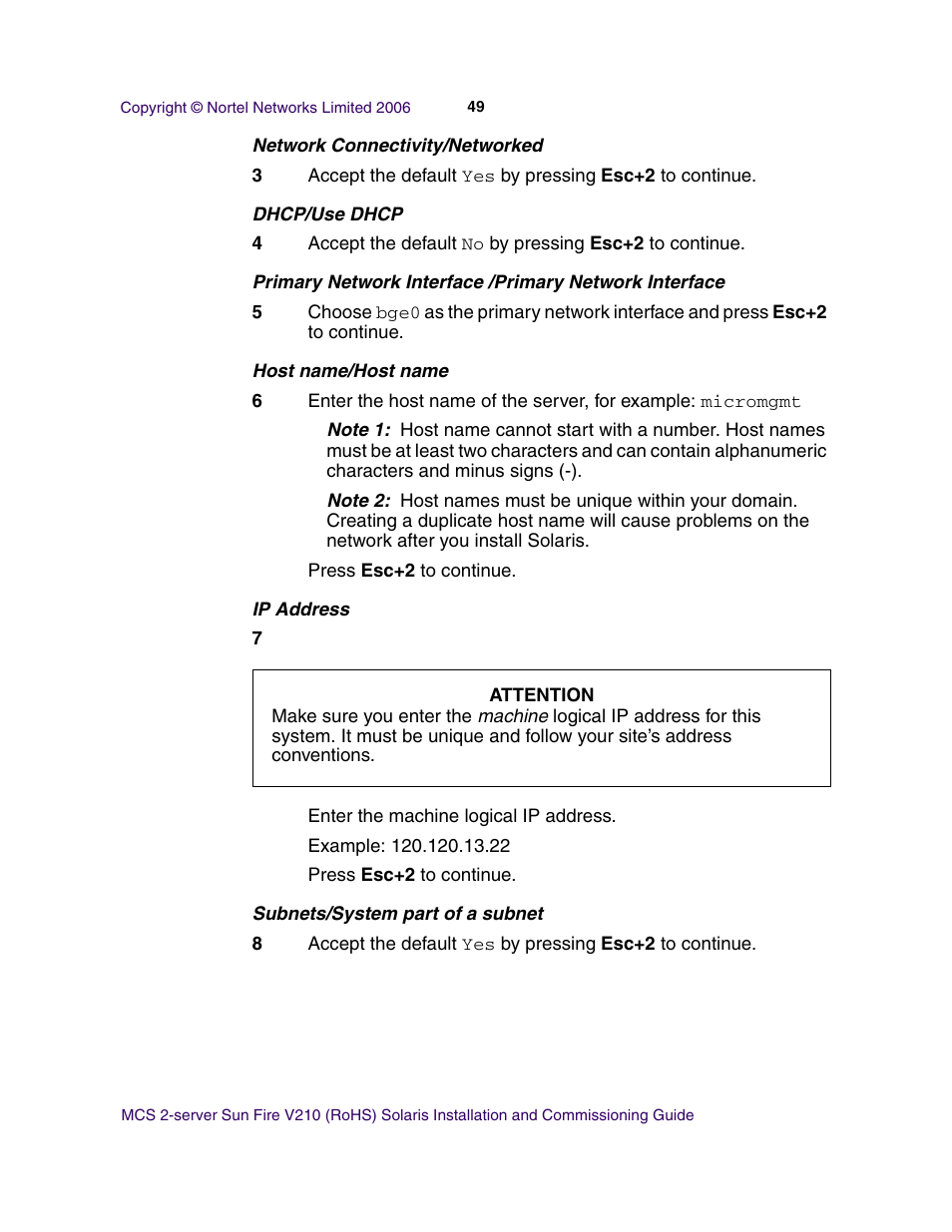 Nortel Networks Sun Fire V210 (RoHS) User Manual | Page 49 / 176