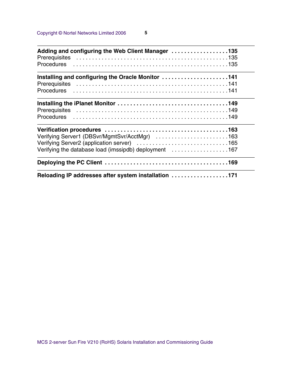 Nortel Networks Sun Fire V210 (RoHS) User Manual | Page 5 / 176