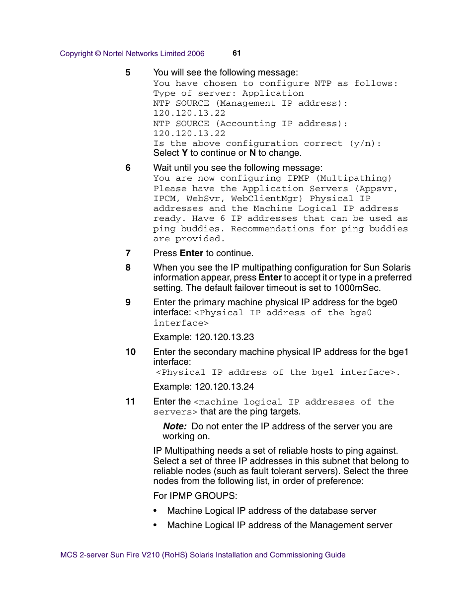 Nortel Networks Sun Fire V210 (RoHS) User Manual | Page 61 / 176