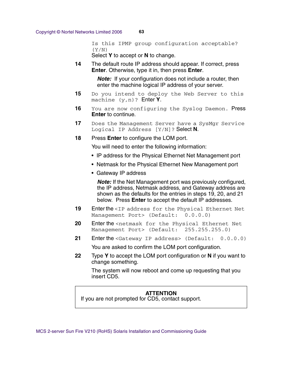 Nortel Networks Sun Fire V210 (RoHS) User Manual | Page 63 / 176