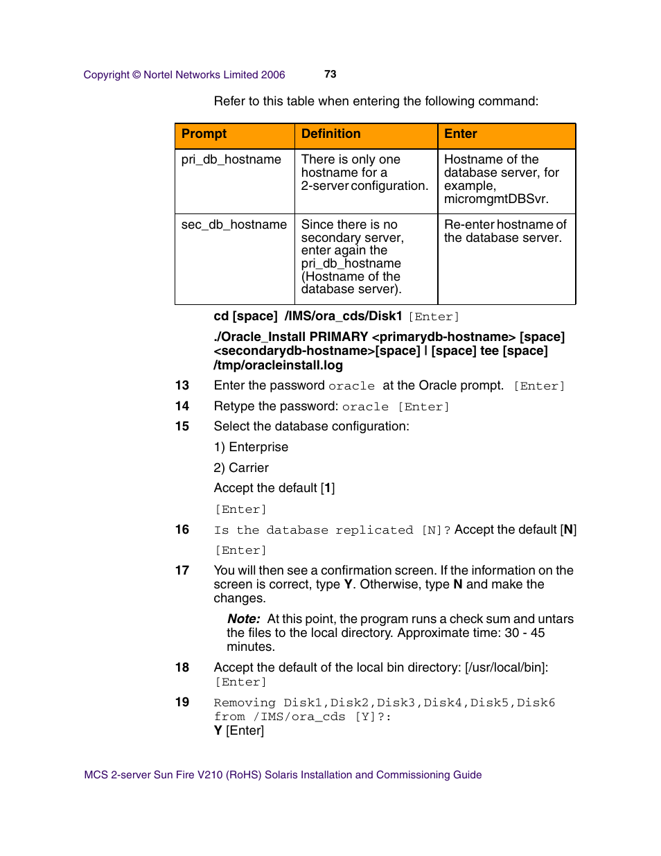 Nortel Networks Sun Fire V210 (RoHS) User Manual | Page 73 / 176