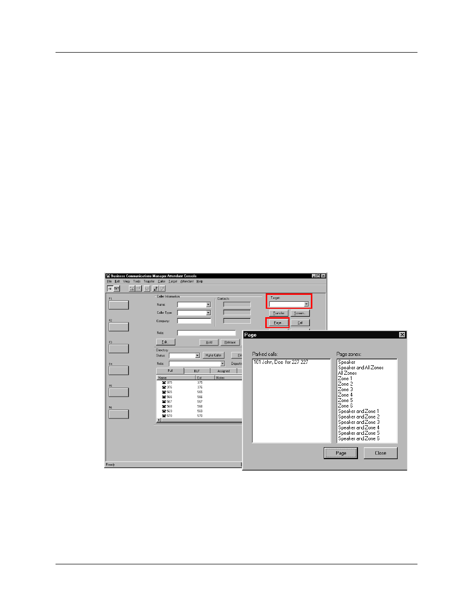 Parking, holding and screening calls, Parking calls and paging employees, Parking | R to | Nortel Networks Attendant Console User Manual | Page 54 / 96