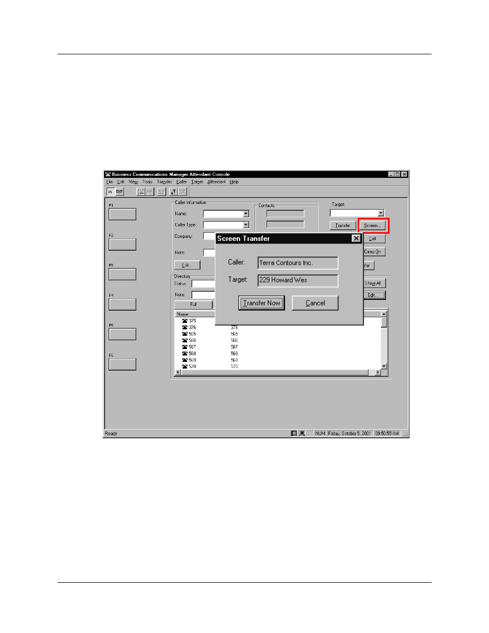 Screening calls | Nortel Networks Attendant Console User Manual | Page 58 / 96