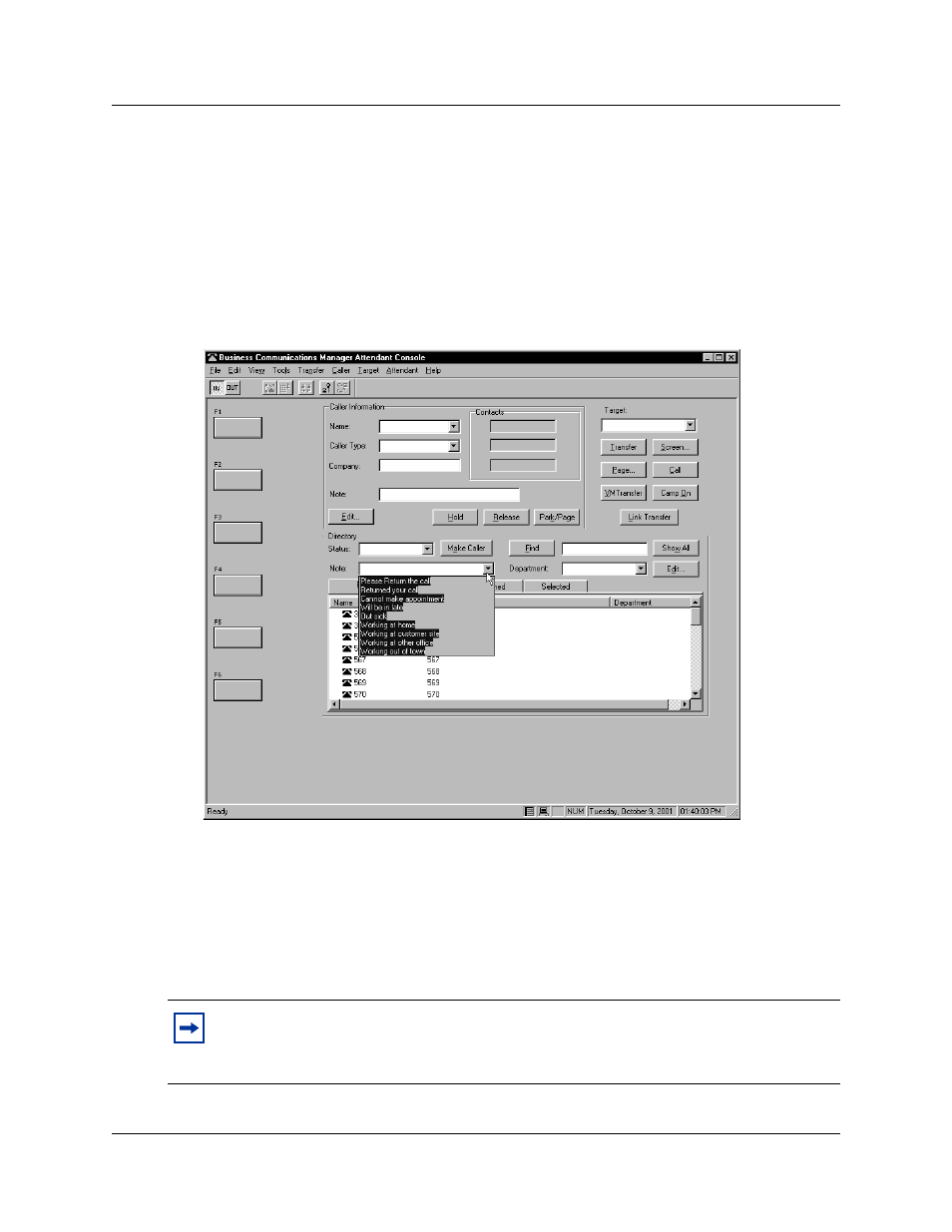 Adding notes to employee records | Nortel Networks Attendant Console User Manual | Page 76 / 96