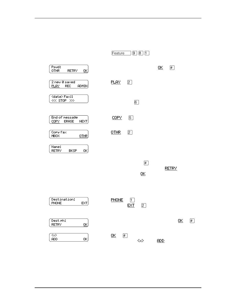 Forwarding a fax message to an external number, Forwarding a fax message to an external number 22, R to | Nortel Networks Enterprise Edge 2.0 Voice Messaging Fax User Manual | Page 22 / 24