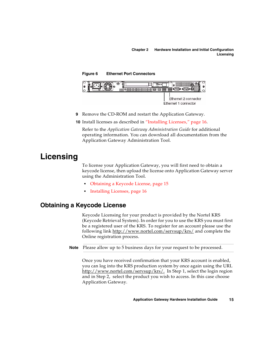 Licensing, Obtaining a keycode license | Nortel Networks 2000 User Manual | Page 23 / 28