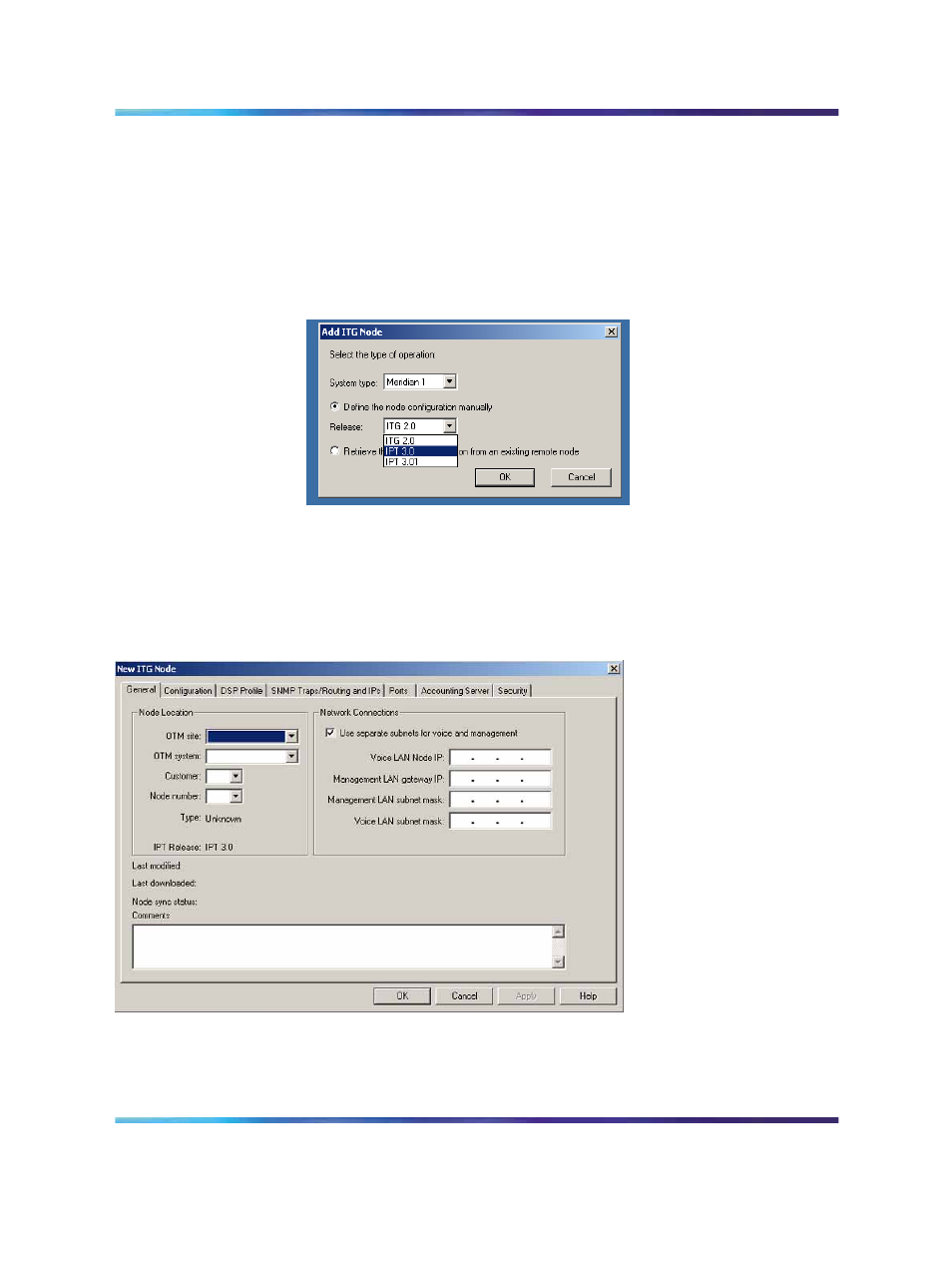 Figure 50 add itg node window, Figure 51 general tab | Nortel Networks NN43001-563 User Manual | Page 236 / 490