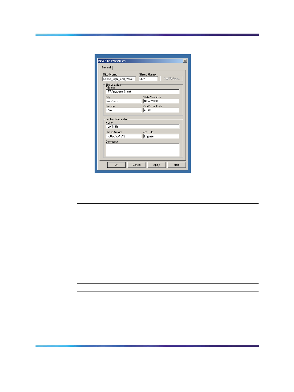 Change an existing site, Procedure 40 changing an existing site, Figure 69 "new site properties – provisioning | Nortel Networks NN43001-563 User Manual | Page 284 / 490