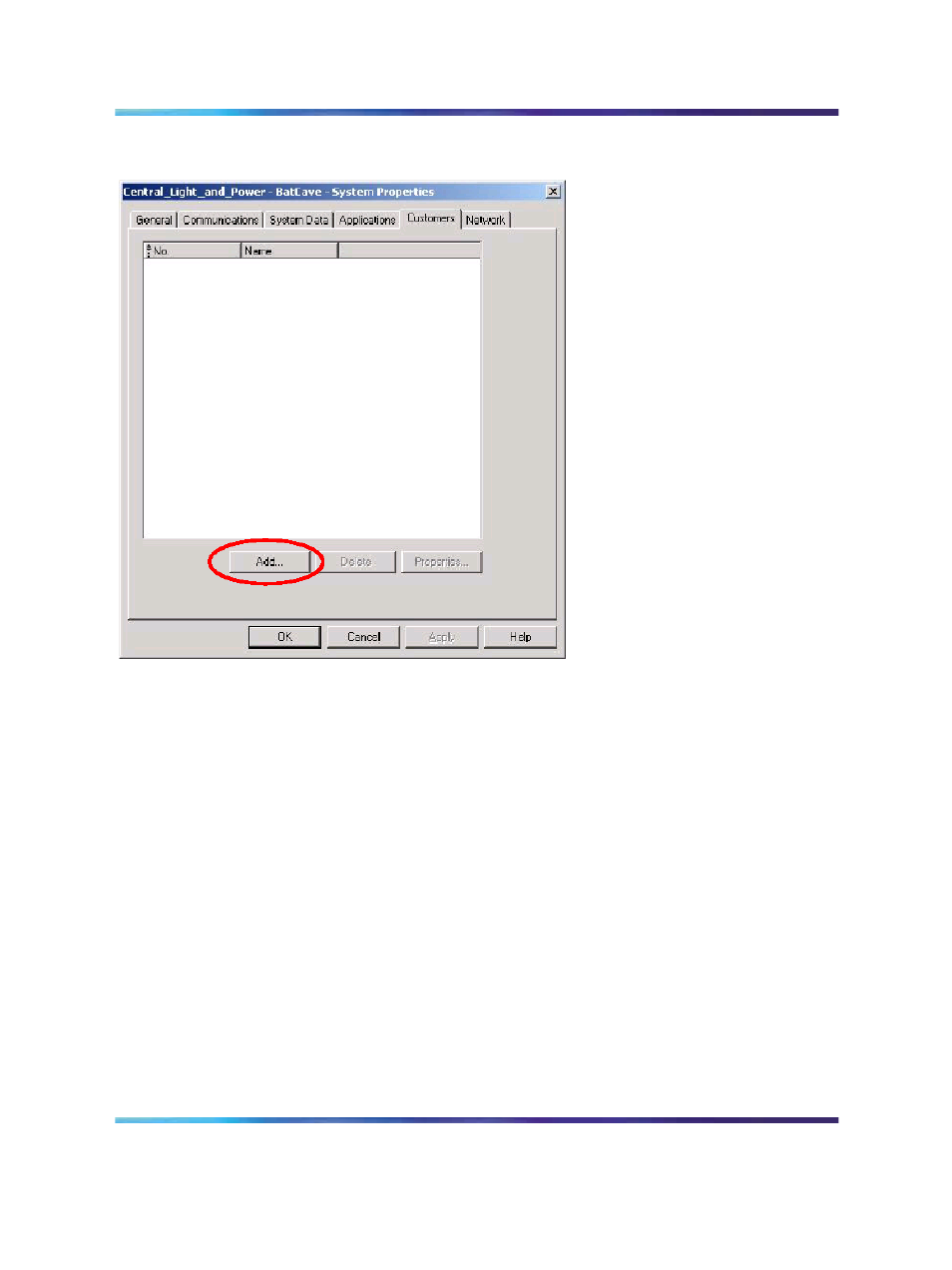 Figure 82 empty customers window | Nortel Networks NN43001-563 User Manual | Page 294 / 490