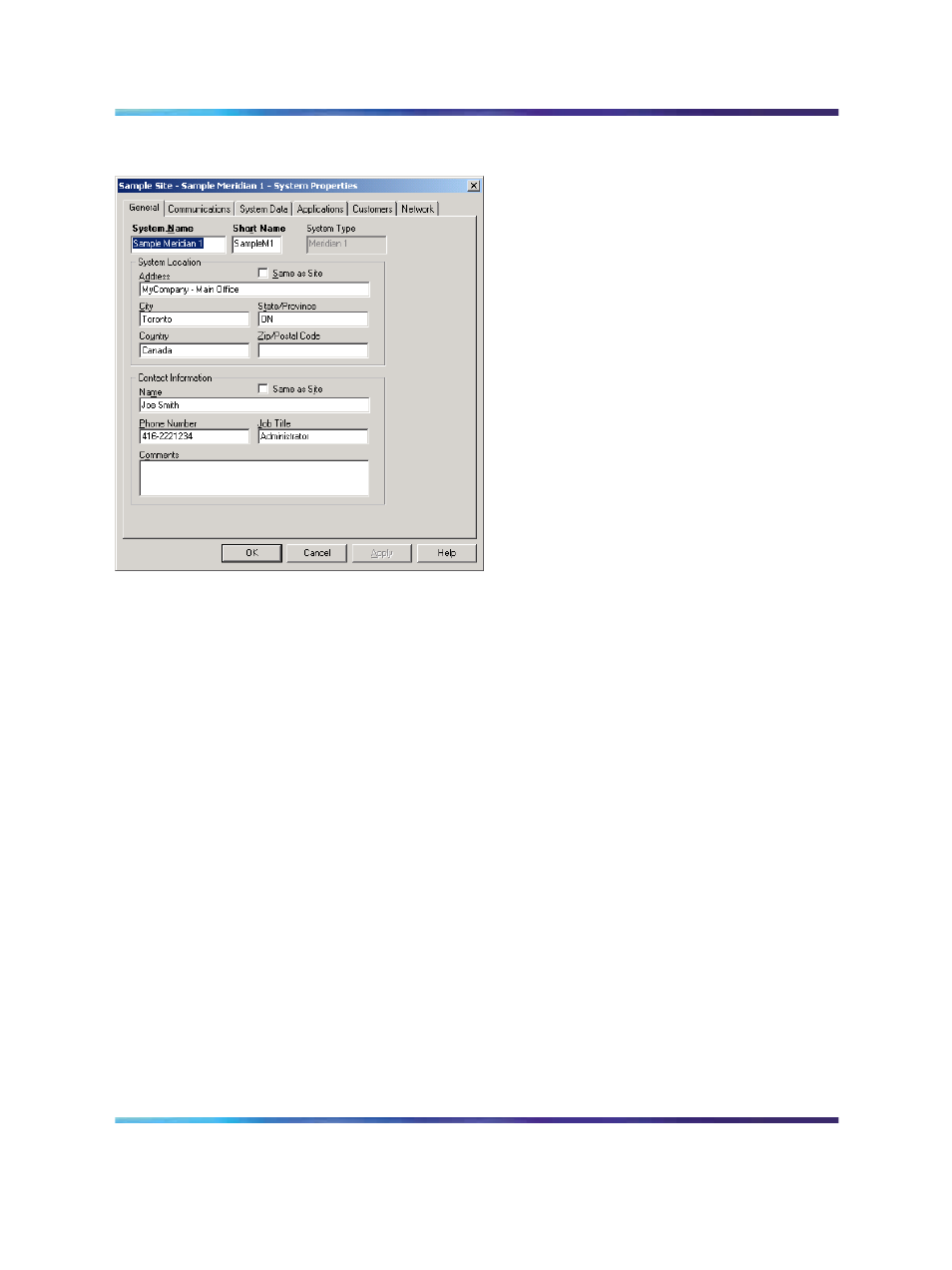 Figure 85 system properties window, Figure 85 "system | Nortel Networks NN43001-563 User Manual | Page 297 / 490