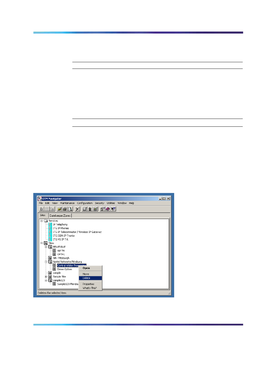 Delete a system, Figure 88 delete a system, Procedure 44 deleting a system | Nortel Networks NN43001-563 User Manual | Page 299 / 490