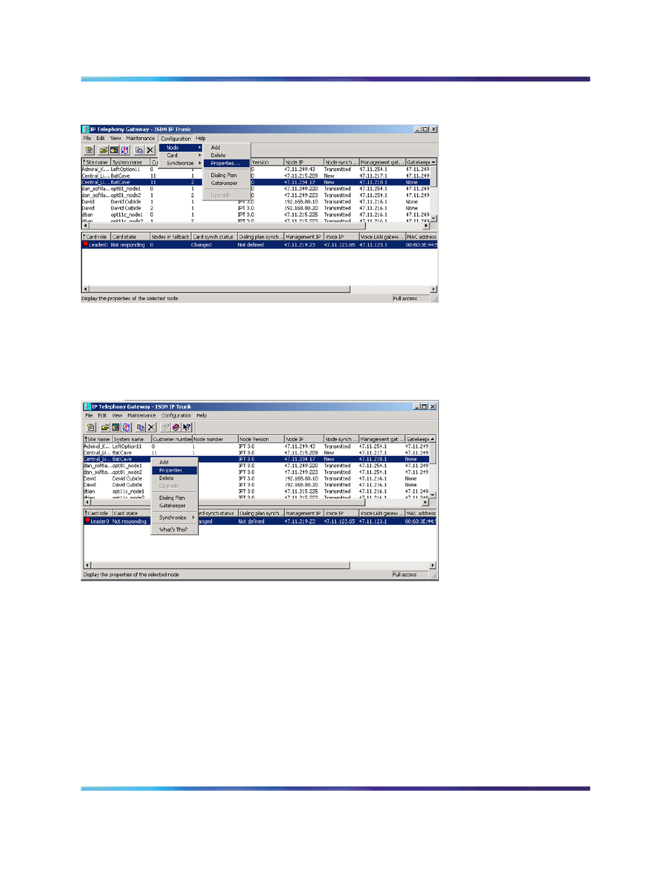 Figure 102 change node properties, Figure 102 | Nortel Networks NN43001-563 User Manual | Page 312 / 490