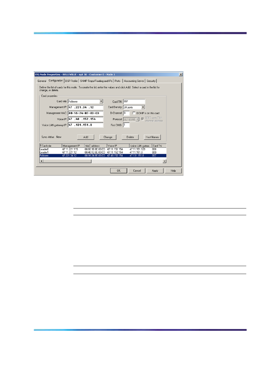 Delete a node, Figure 109 delete an ip trunk card from a node, Procedure 47 deleting a node | Nortel Networks NN43001-563 User Manual | Page 316 / 490