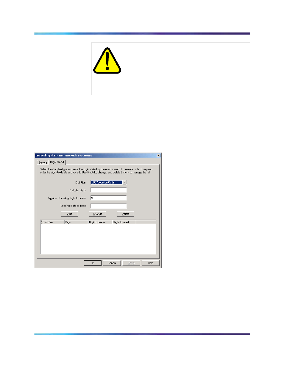 Warning | Nortel Networks NN43001-563 User Manual | Page 326 / 490