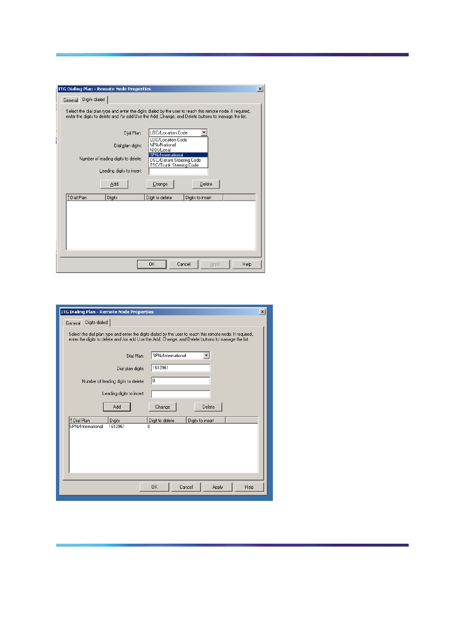 Figure 121 select the destination node, Figure 121 "select, Figure 122 "remote node | Nortel Networks NN43001-563 User Manual | Page 327 / 490