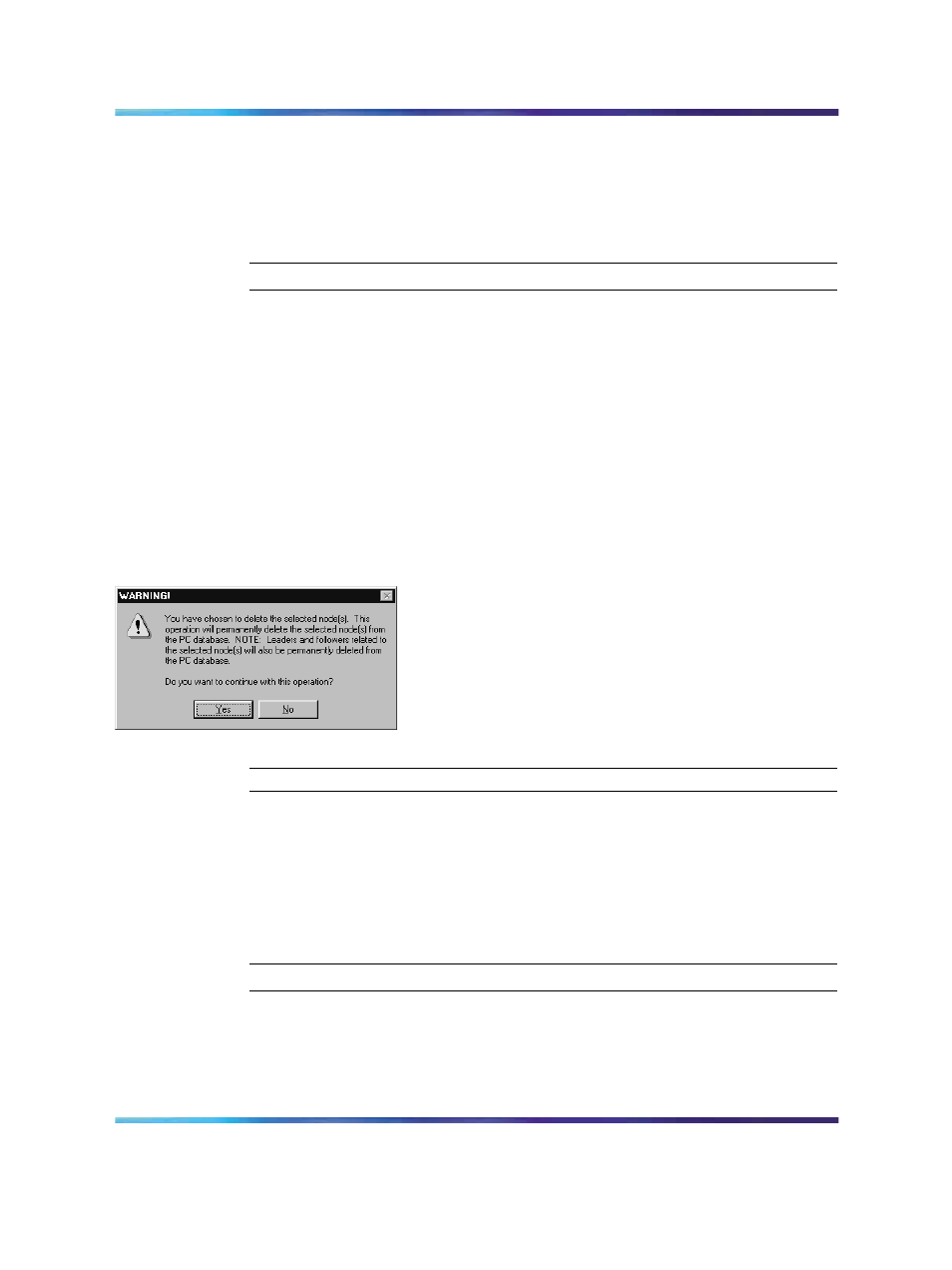 Delete a node, Delete an ip trunk card, Figure 136 delete node dialog box | Procedure 53 deleting an ip trunk card | Nortel Networks NN43001-563 User Manual | Page 343 / 490