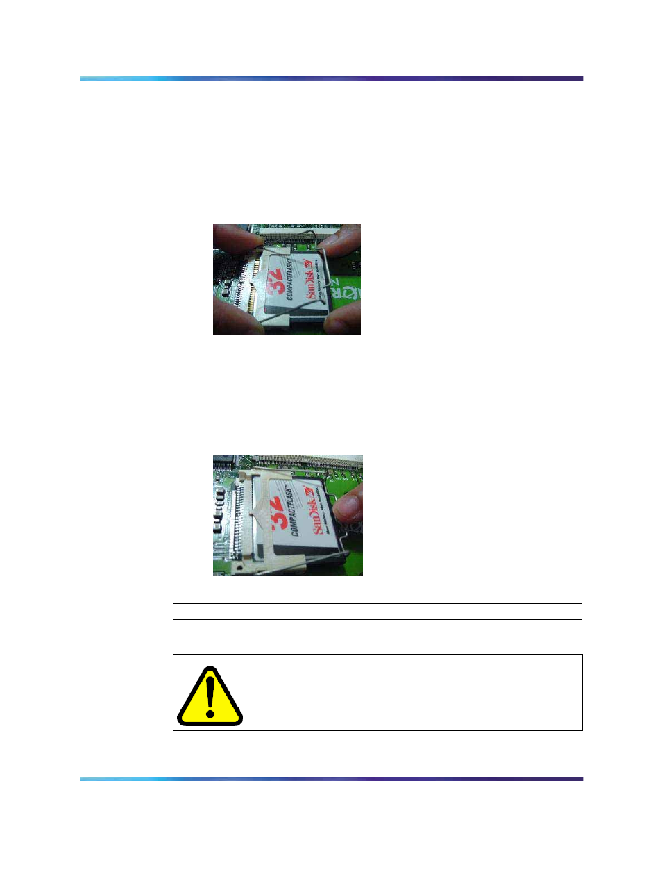Figure 13 cflash card with metal clip up, Figure 14 cflash card with metal clip down | Nortel Networks NN43001-563 User Manual | Page 58 / 490