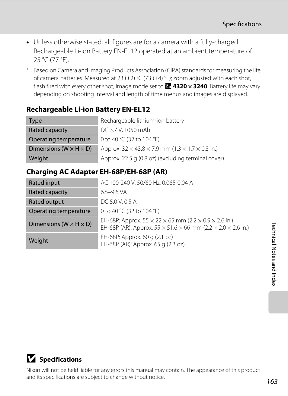 Nortel Networks COOLPIX S8000 User Manual | Page 175 / 184