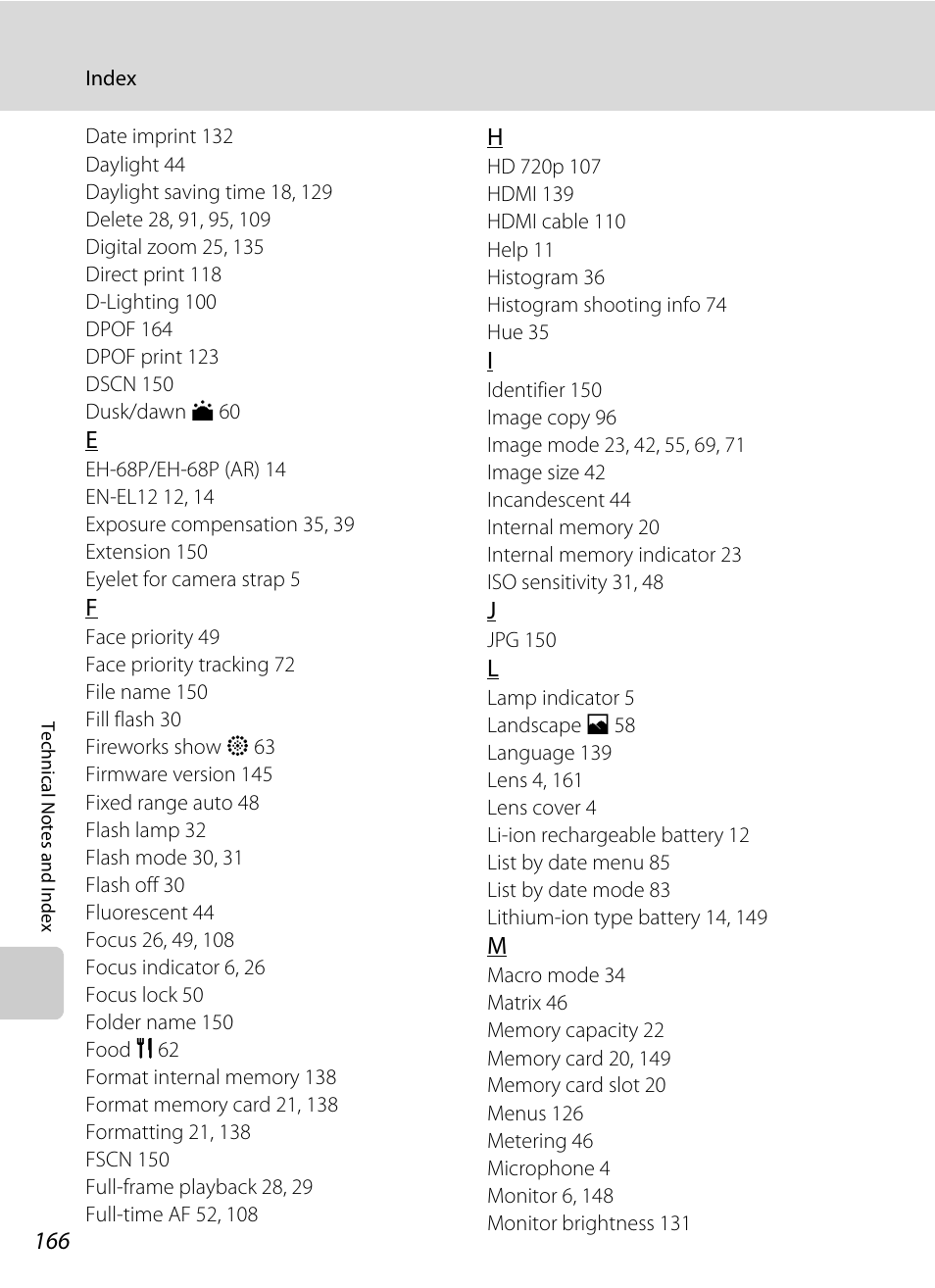 Nortel Networks COOLPIX S8000 User Manual | Page 178 / 184