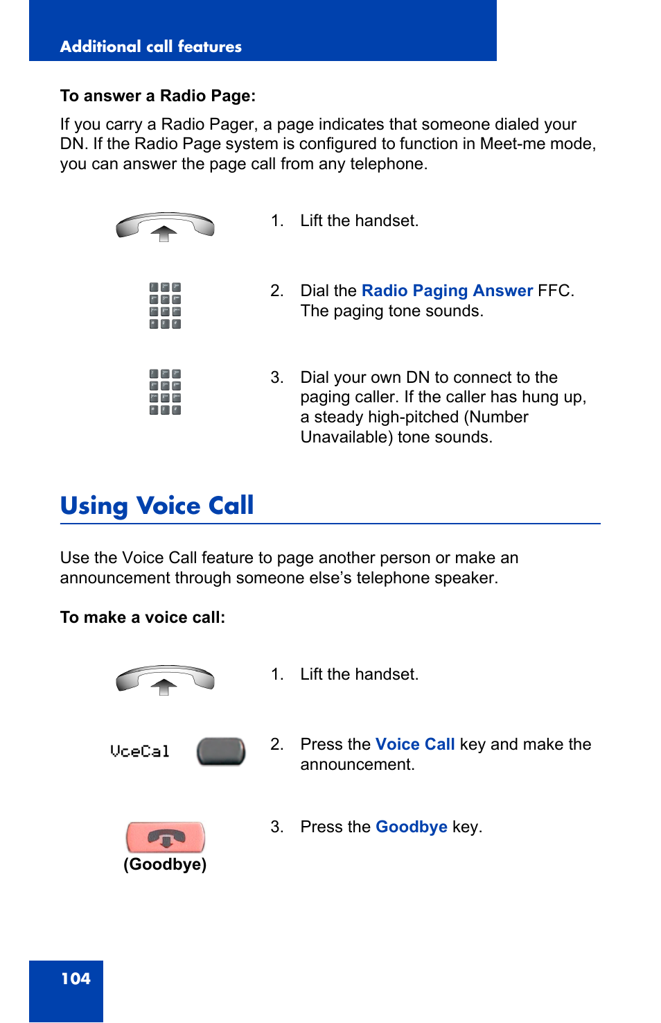 Using voice call | Nortel Networks 2002 User Manual | Page 104 / 152