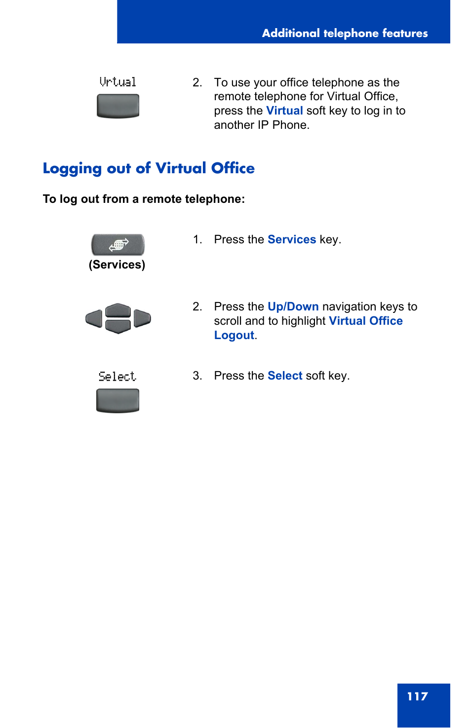 Logging out of virtual office | Nortel Networks 2002 User Manual | Page 117 / 152