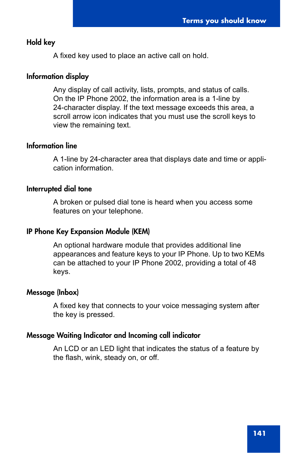 Nortel Networks 2002 User Manual | Page 141 / 152