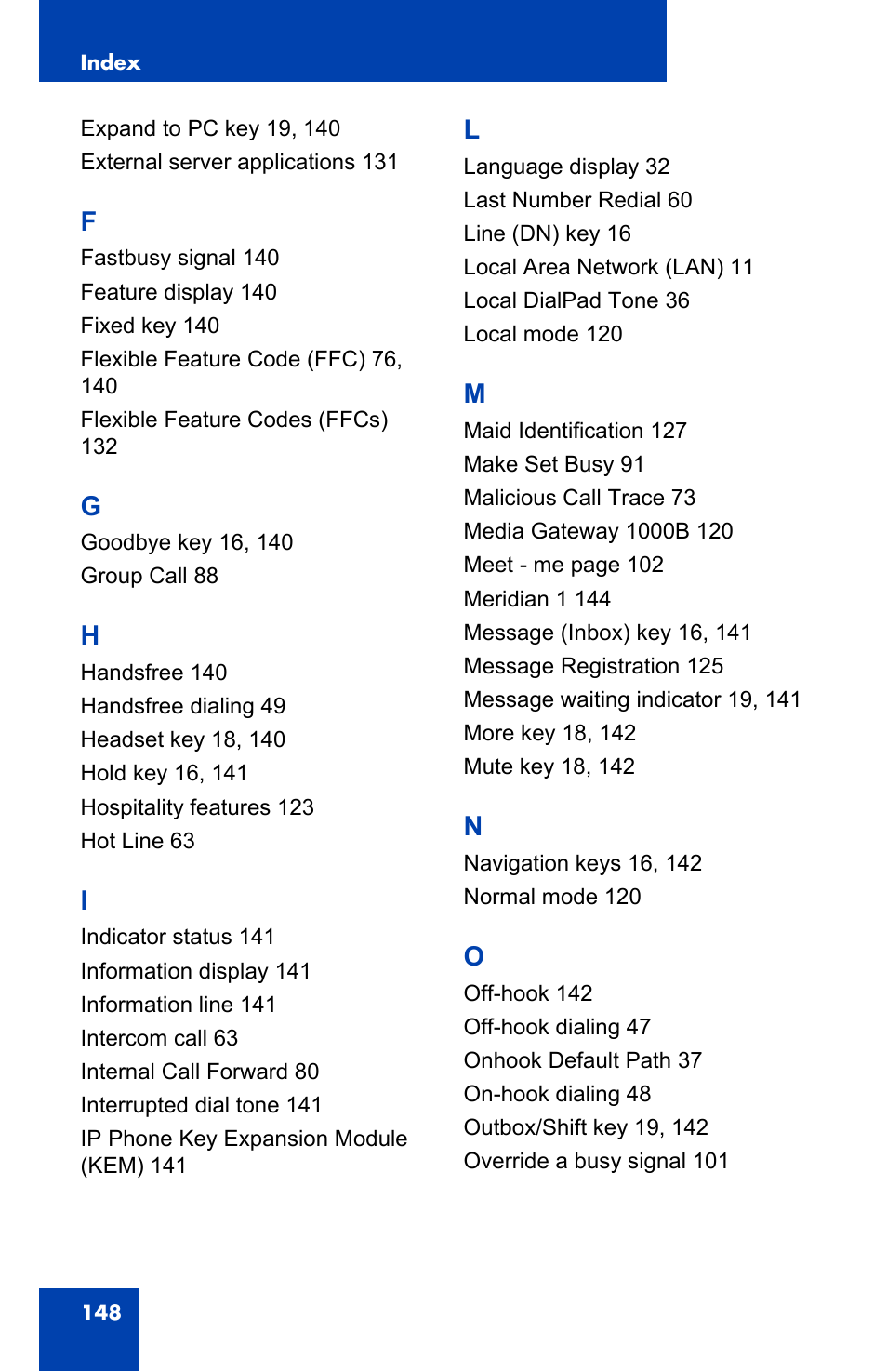 Nortel Networks 2002 User Manual | Page 148 / 152