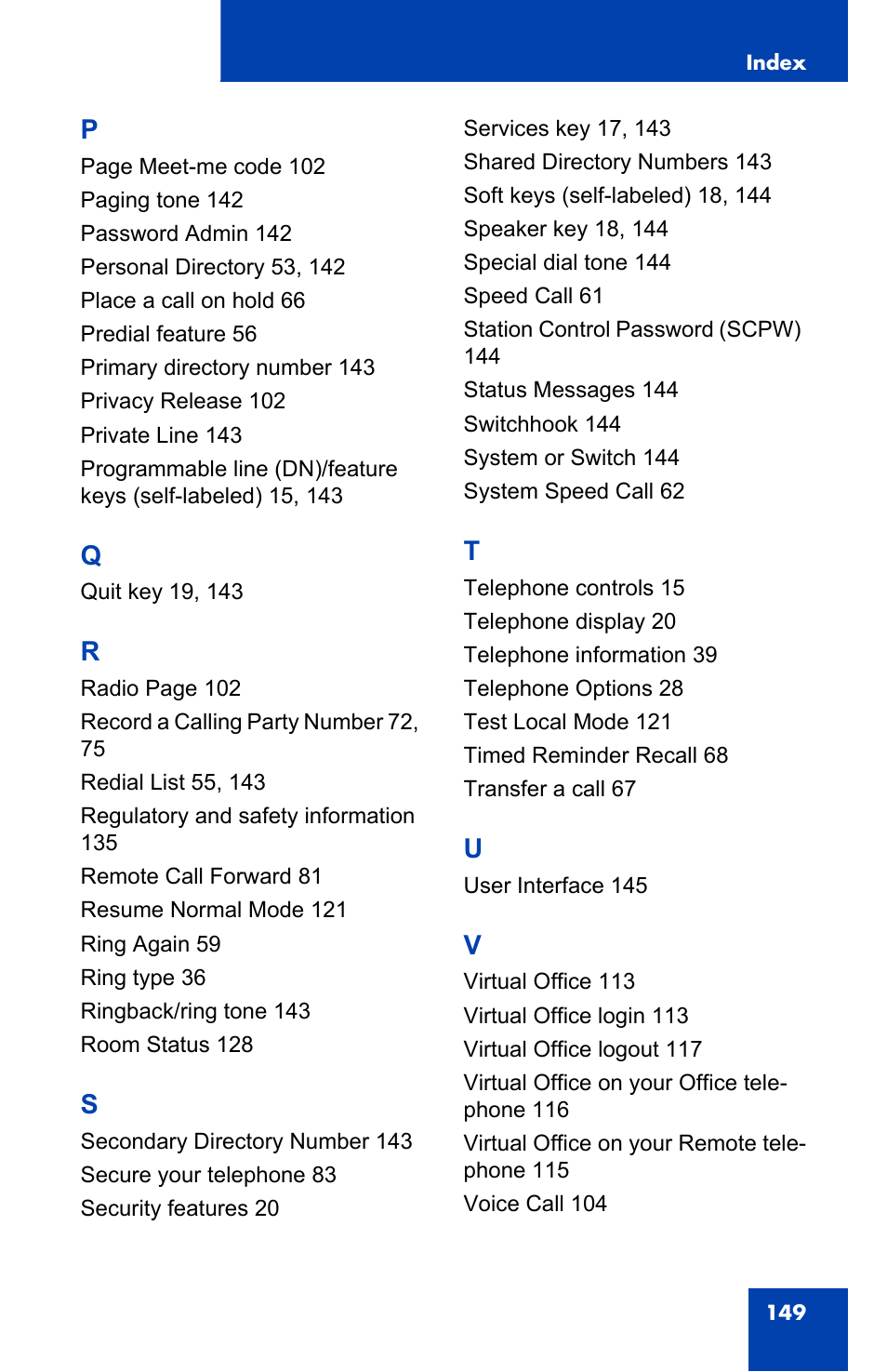 Nortel Networks 2002 User Manual | Page 149 / 152