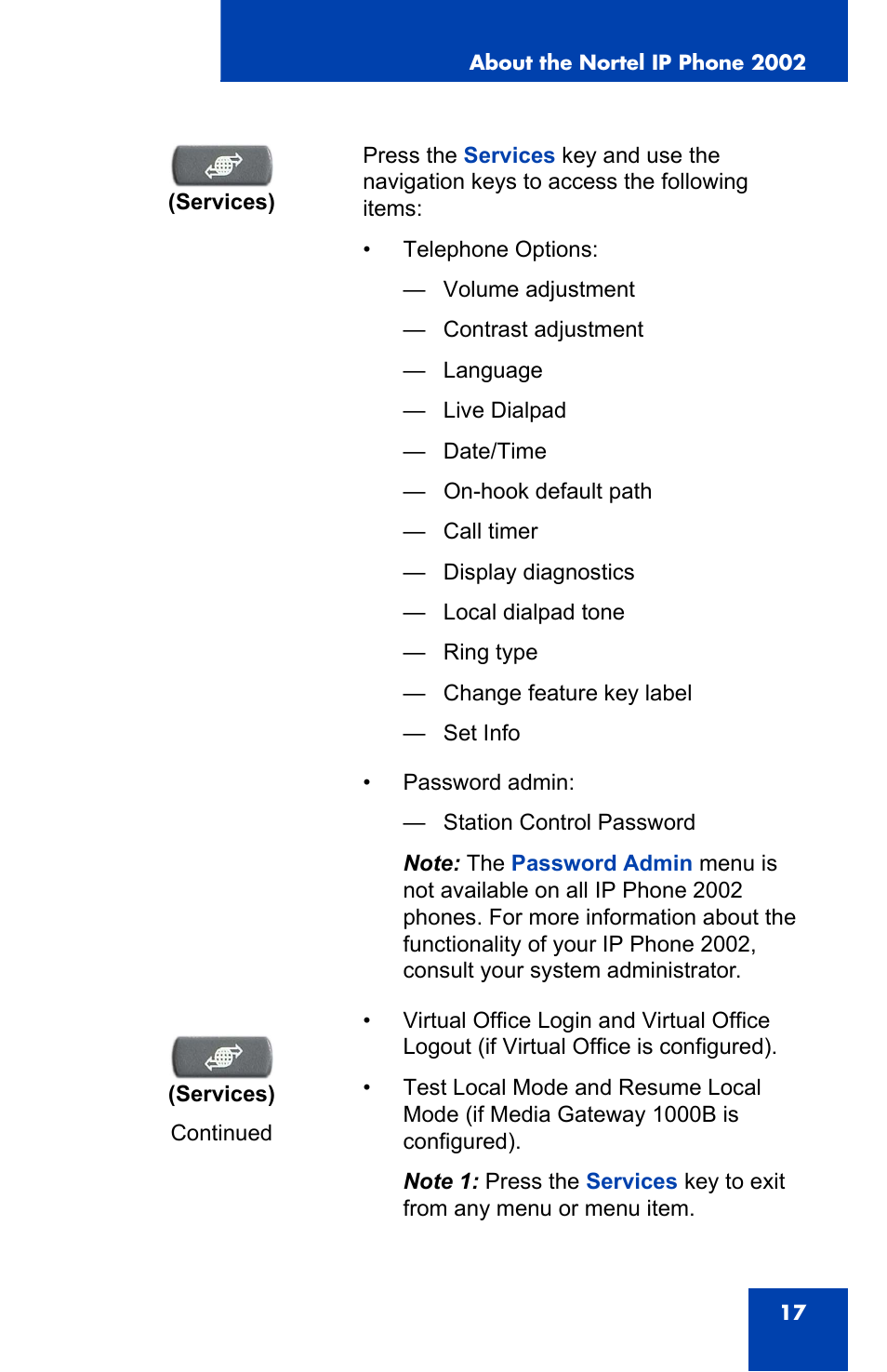 Nortel Networks 2002 User Manual | Page 17 / 152