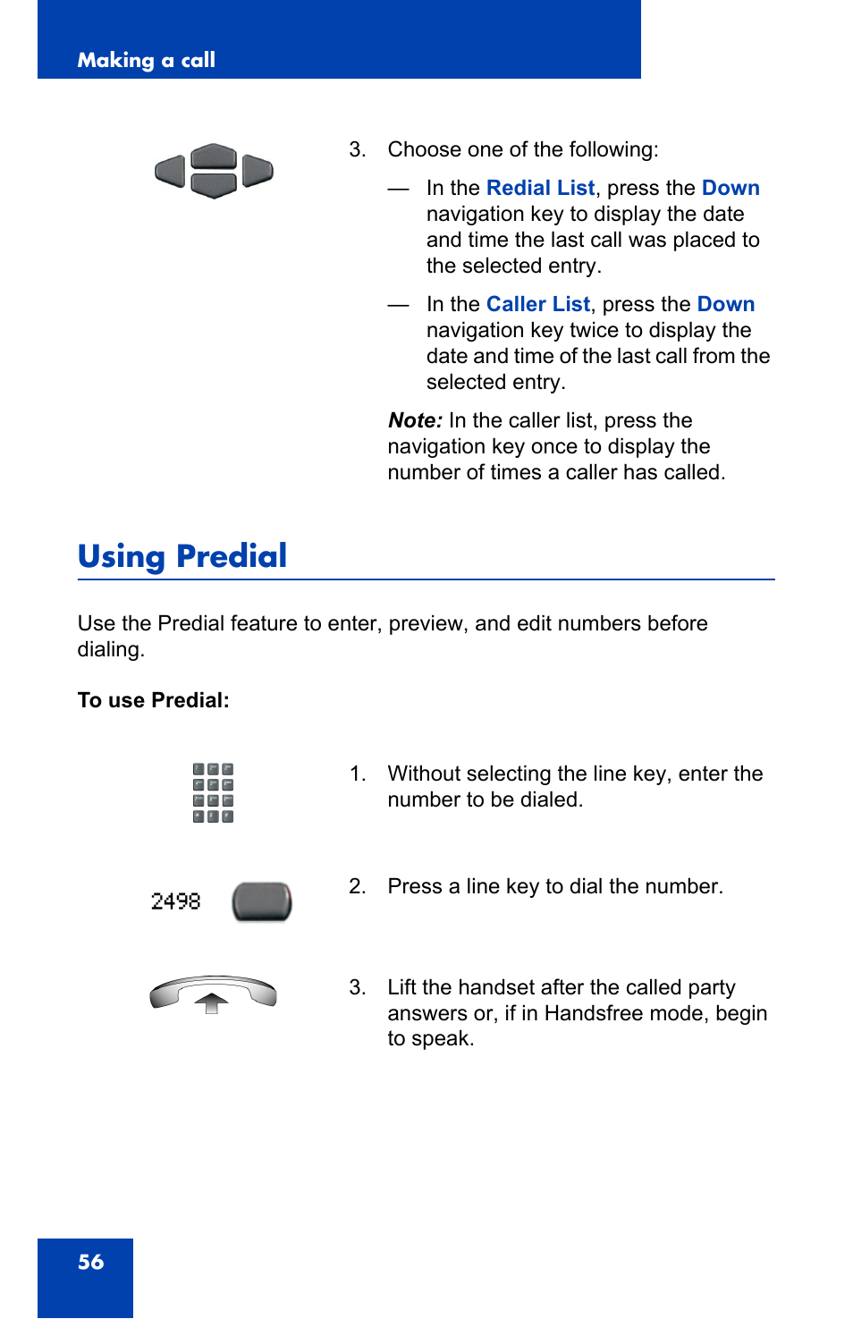 Using predial | Nortel Networks 2002 User Manual | Page 56 / 152