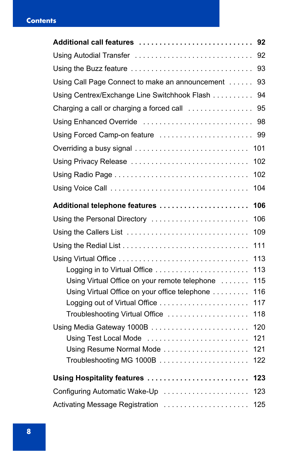 Nortel Networks 2002 User Manual | Page 8 / 152