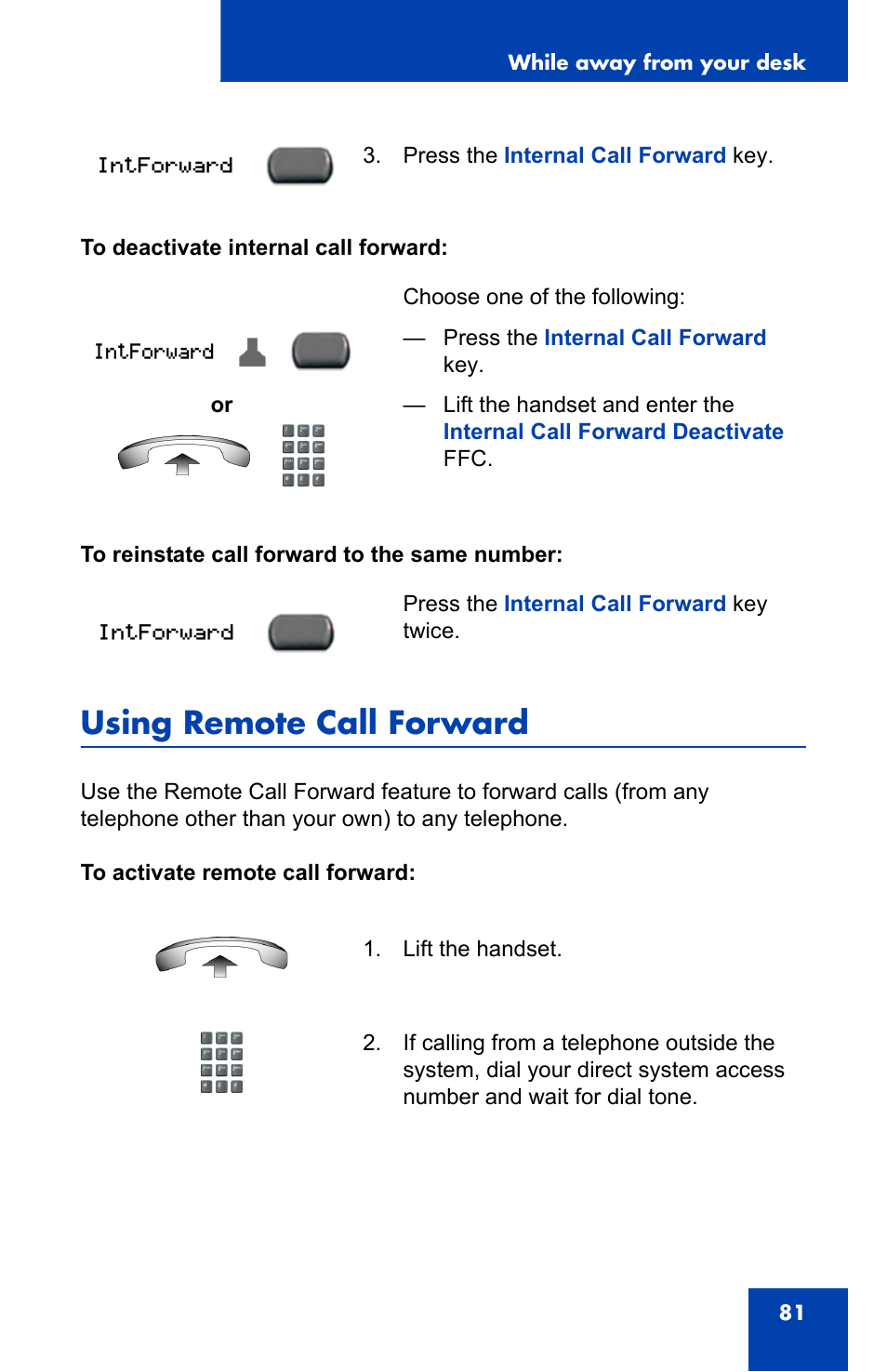 Using remote call forward | Nortel Networks 2002 User Manual | Page 81 / 152