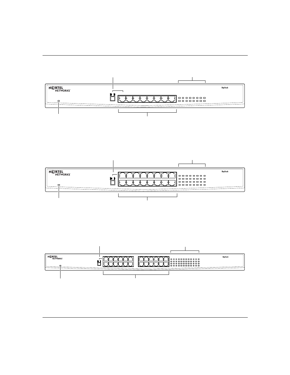 Figure 1-1, Figure 1-2, Figure 1-3 | Introduction, 9203ea, 9204ea, 9210ea | Nortel Networks 70 Series User Manual | Page 19 / 56