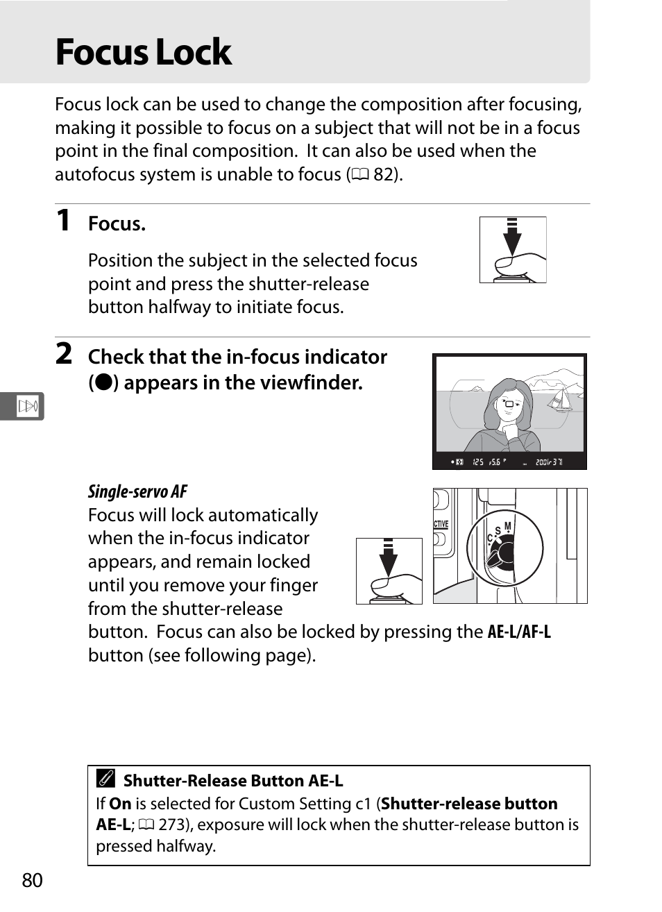 Focus lock | Nikon D300s User Manual | Page 106 / 432