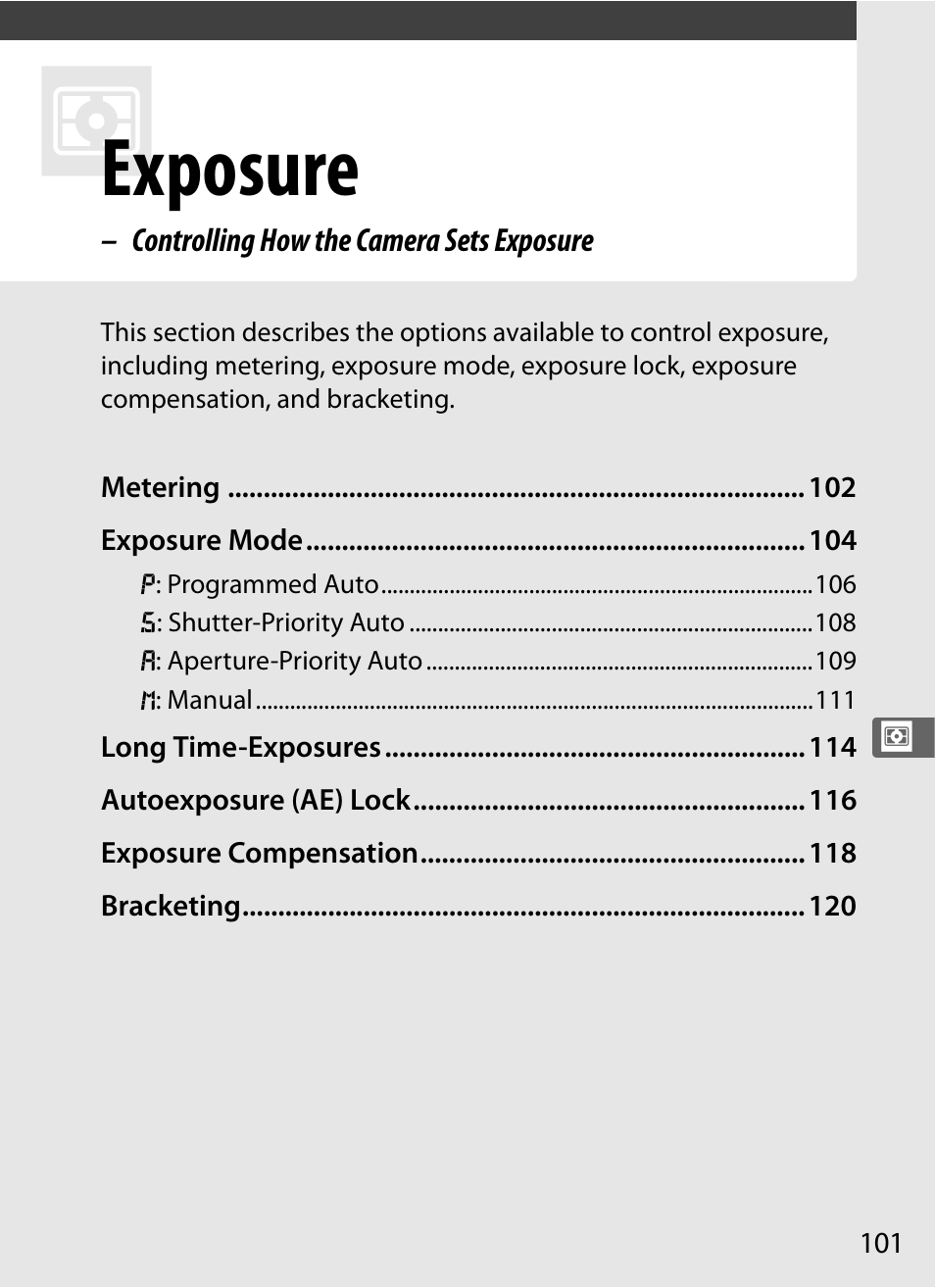 Exposure | Nikon D300s User Manual | Page 127 / 432