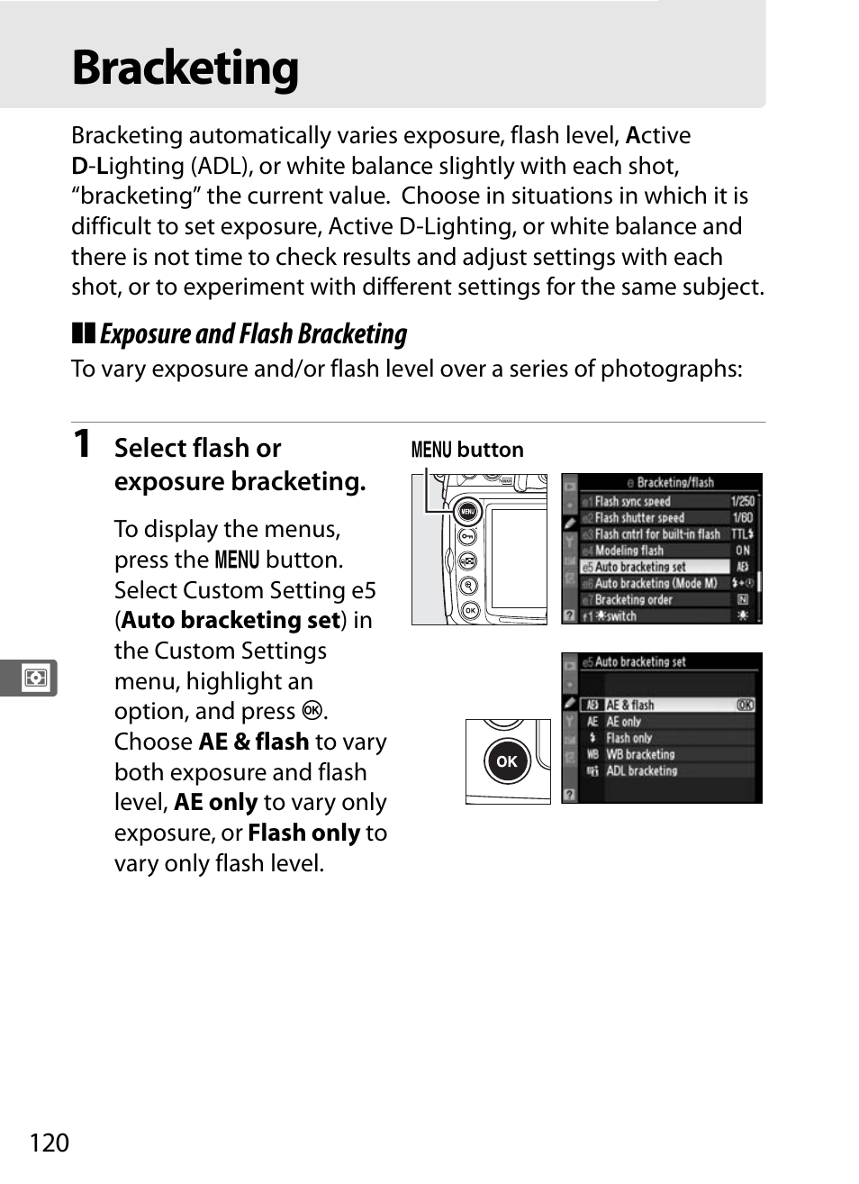 Bracketing | Nikon D300s User Manual | Page 146 / 432