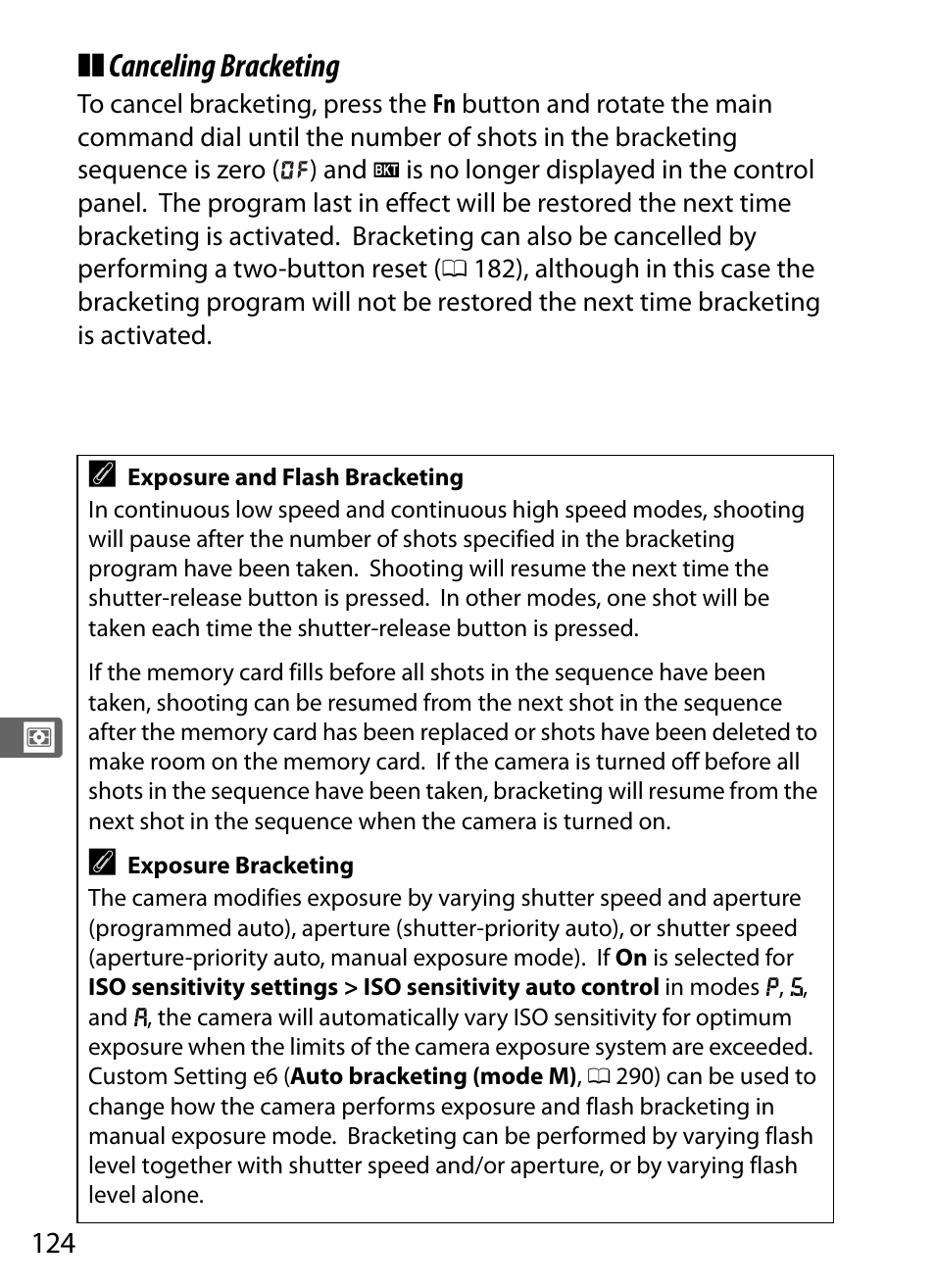 Canceling bracketing | Nikon D300s User Manual | Page 150 / 432