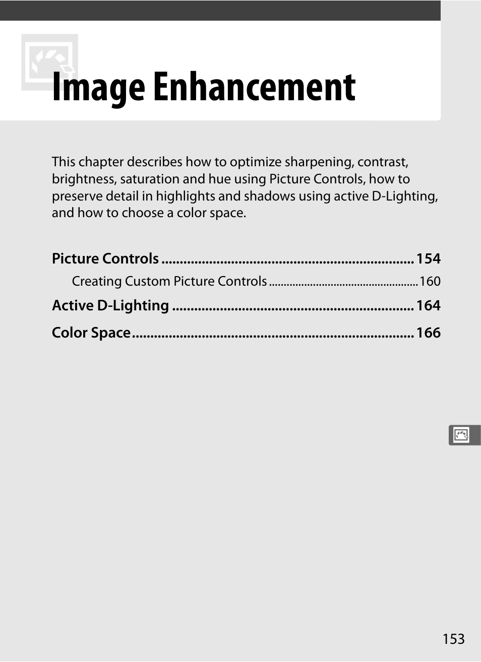 Image enhancement | Nikon D300s User Manual | Page 179 / 432