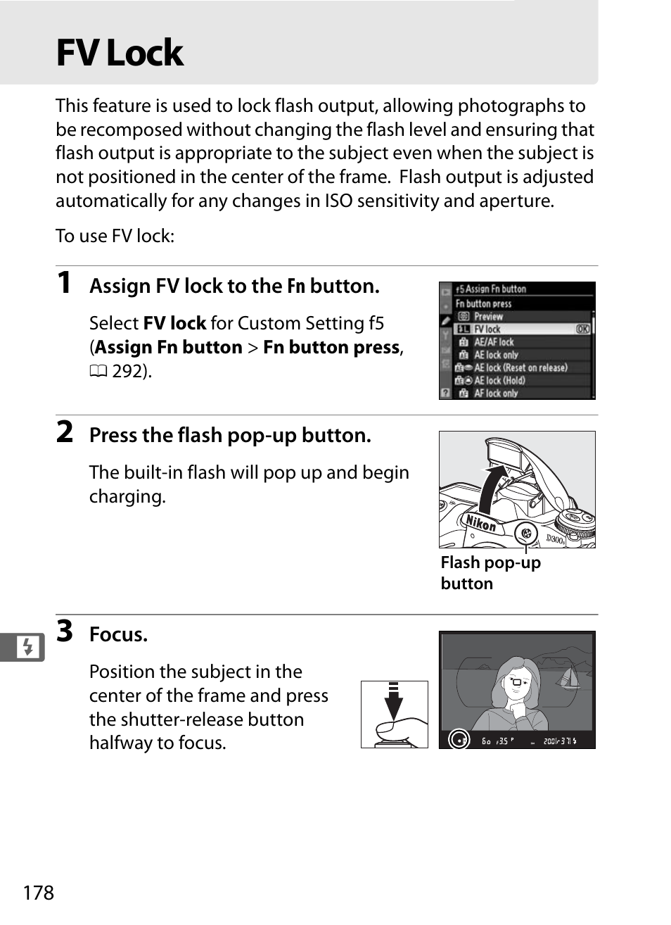 Fv lock | Nikon D300s User Manual | Page 204 / 432