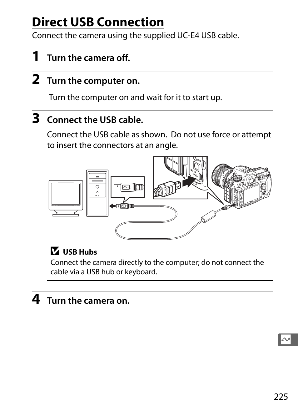 Direct usb connection | Nikon D300s User Manual | Page 251 / 432