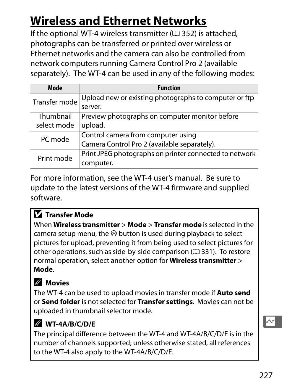 Wireless and ethernet networks | Nikon D300s User Manual | Page 253 / 432