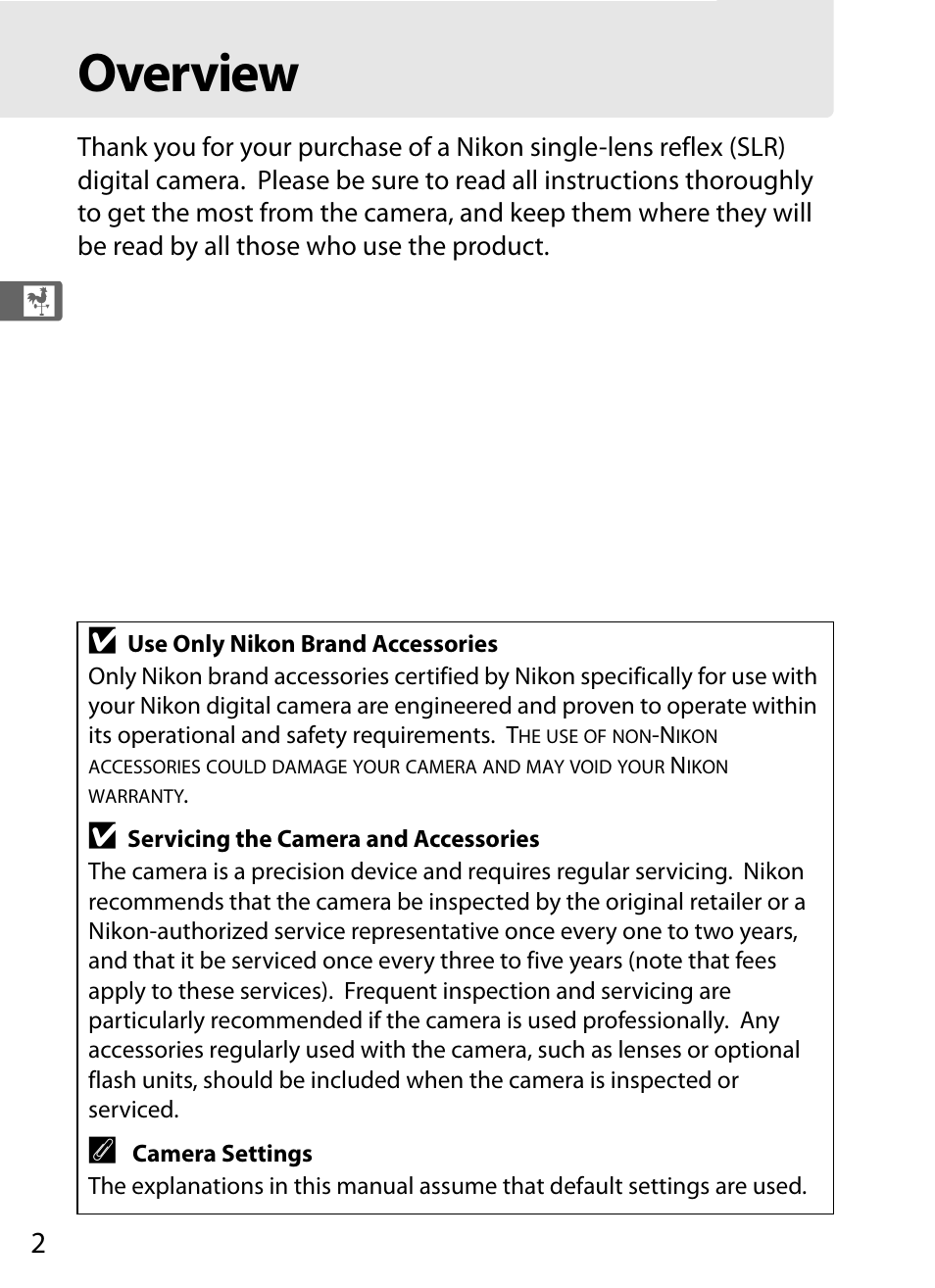 Overview | Nikon D300s User Manual | Page 28 / 432