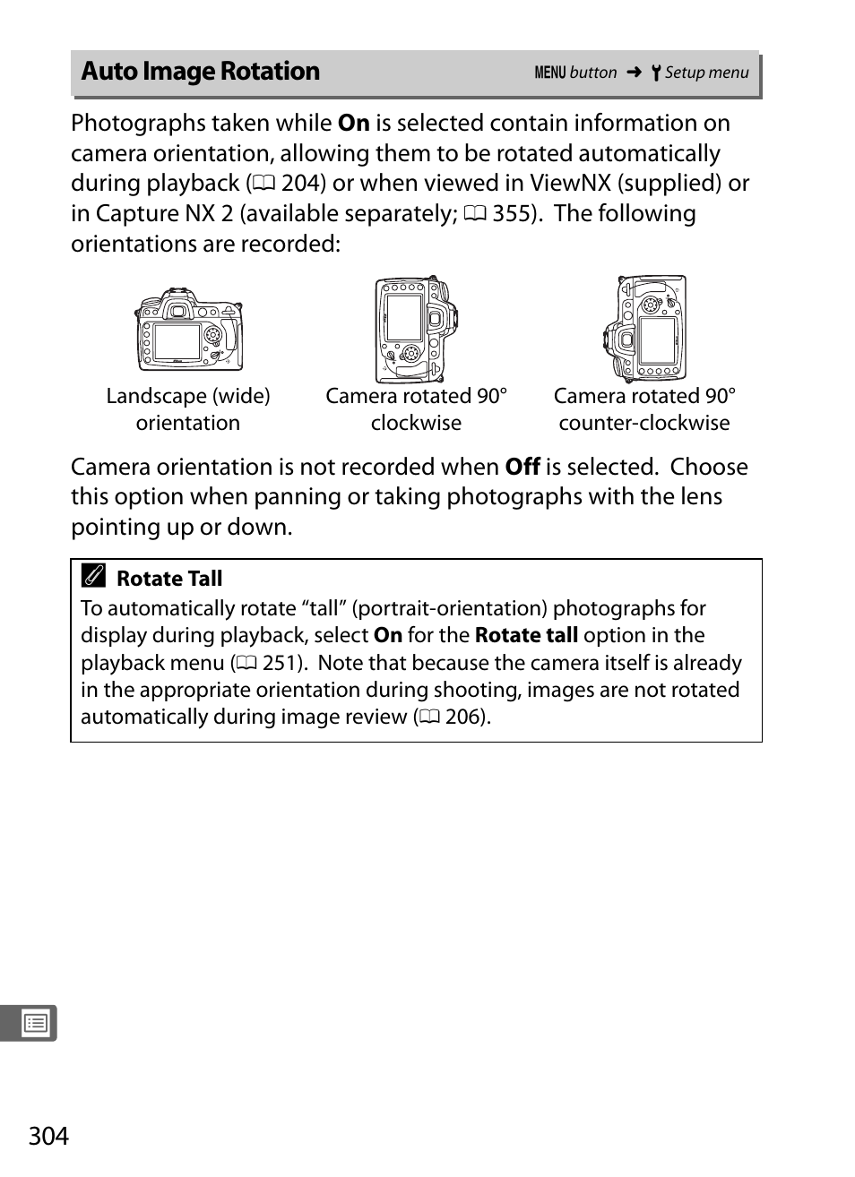 Auto image rotation | Nikon D300s User Manual | Page 330 / 432