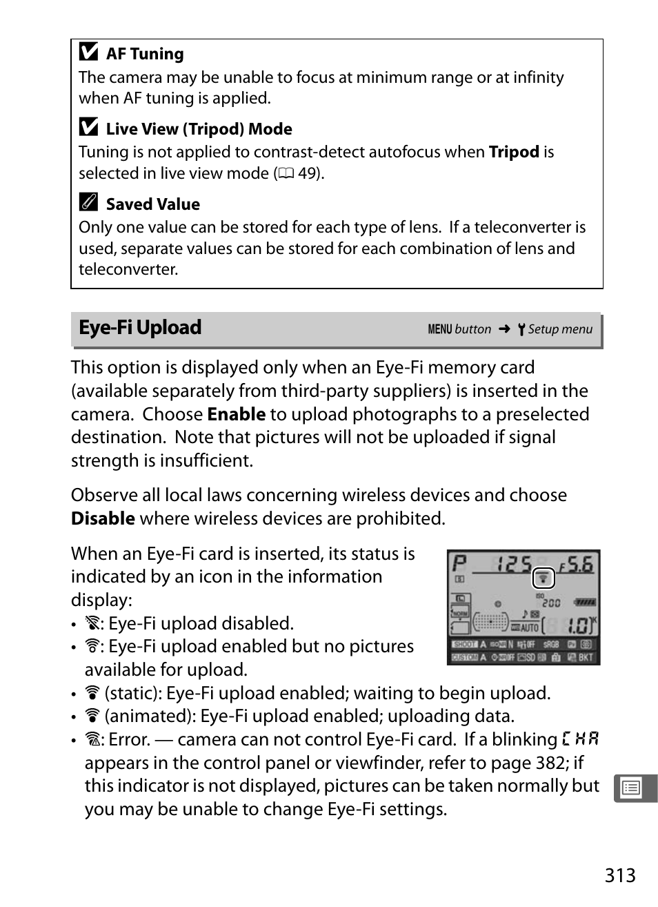 Eye-fi upload | Nikon D300s User Manual | Page 339 / 432