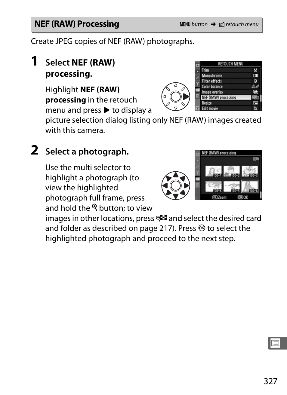 Nef (raw) processing | Nikon D300s User Manual | Page 353 / 432